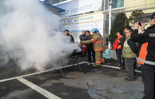 소방훈련 장면